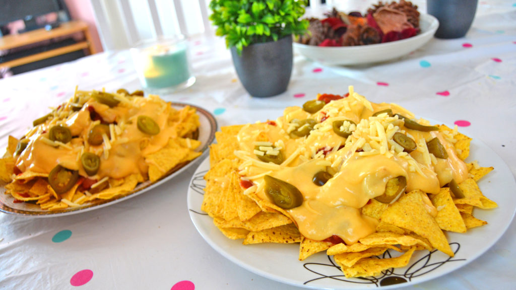 Cinema-Style Nachos with Homemade Cheesy Dip
